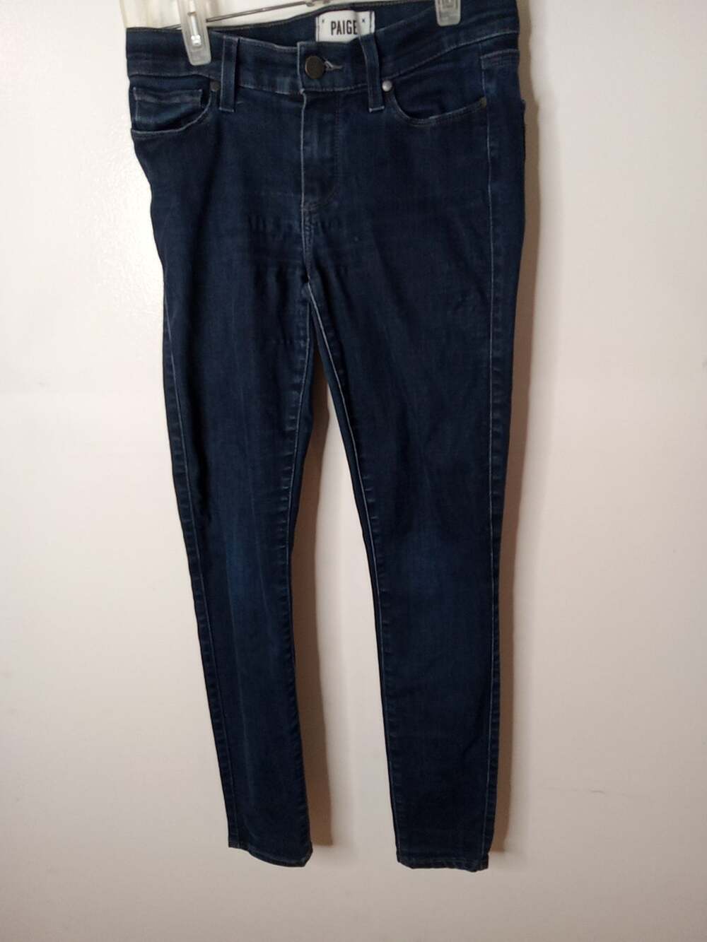 Paige Women's Size 28 Verdugo Ultra Skinn Jeans Dark Wash Blue Denim. Athleisure